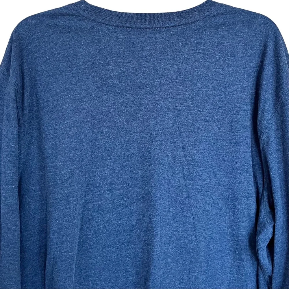 Eddie Bauer Long Sleeve Tshirt Adult XXL Blue Active Camping Fishing Workout